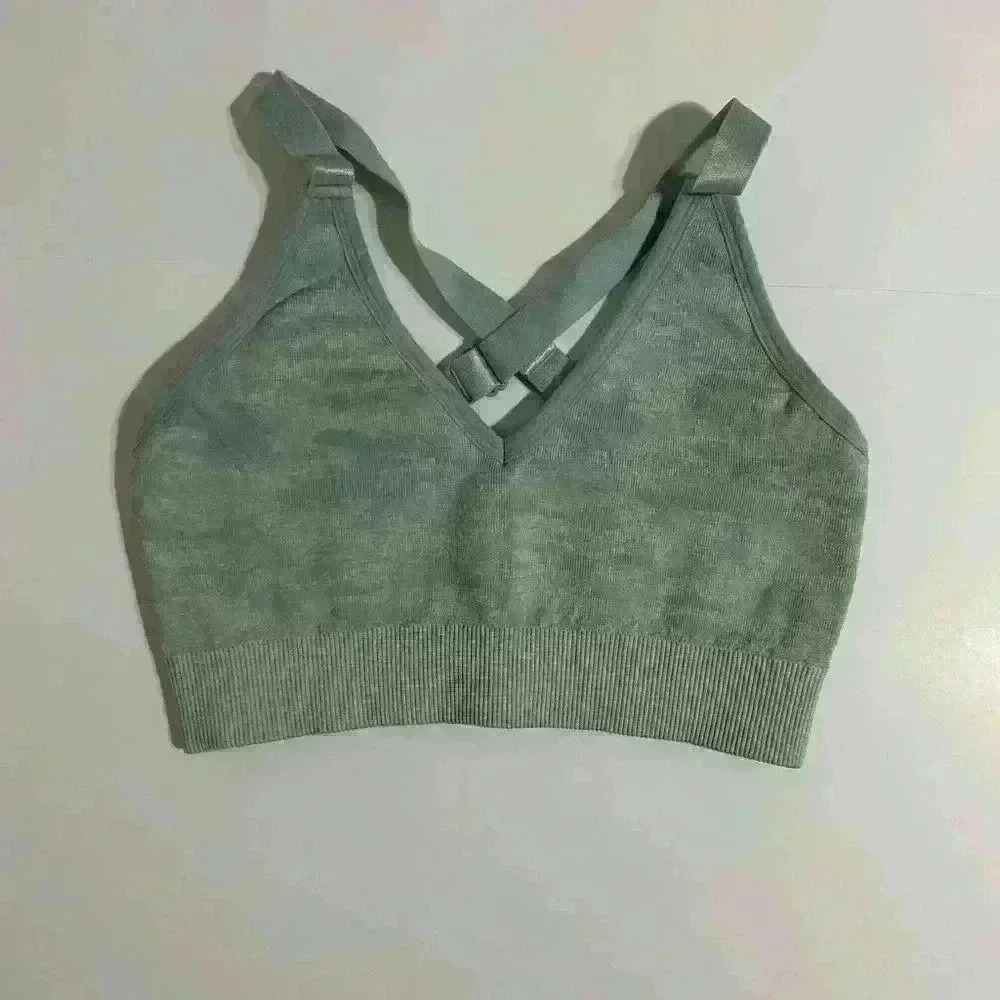 AYBL green camo high waisted seamless leggings with matching sportsbra